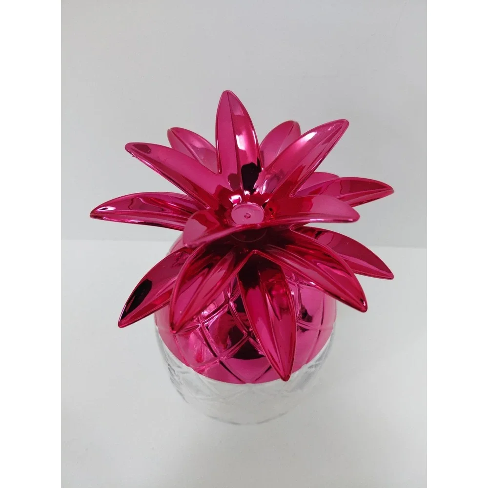 New‎ 2026 Dunkin'- 24oz Barbie Pink Pineapple Cup with Re-Usable Straw